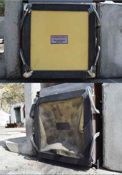 Free-field explosion tests with the protection structure